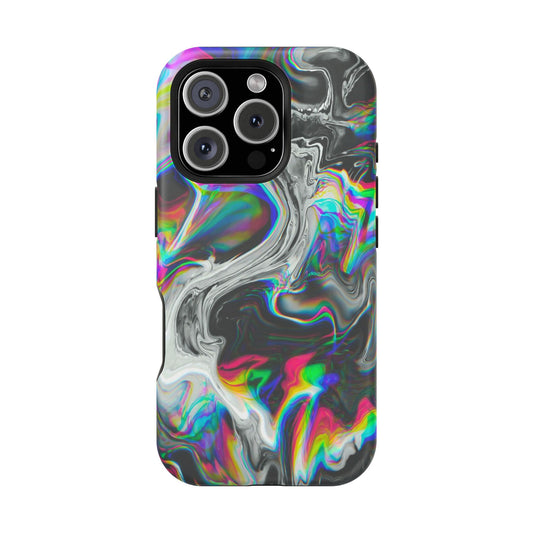 Holographic Swirl Phone Case – MagSafe Compatible for iPhone & Samsung Galaxy