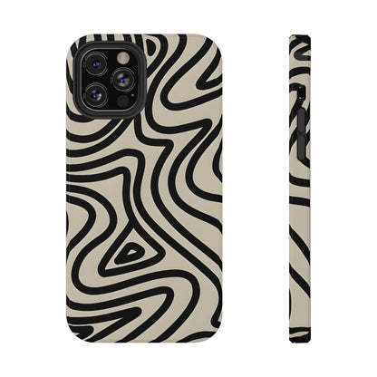 Abstract Maze Line Art Phone Case – MagSafe Compatible for iPhone & Samsung Galaxy