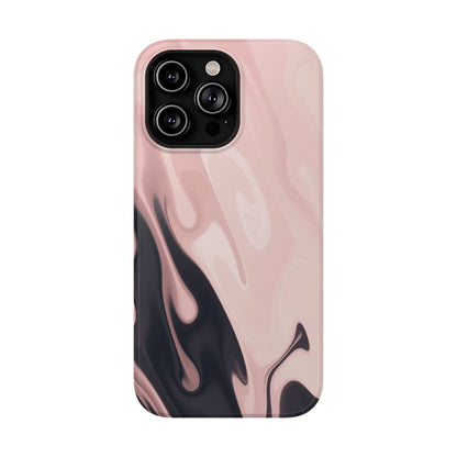 Blush Noir Ink Flow Phone Case – MagSafe Compatible for iPhone & Samsung Galaxy