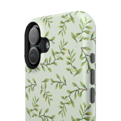 Olive Branch Botanical Phone Case – MagSafe Compatible for iPhone & Samsung Galaxy