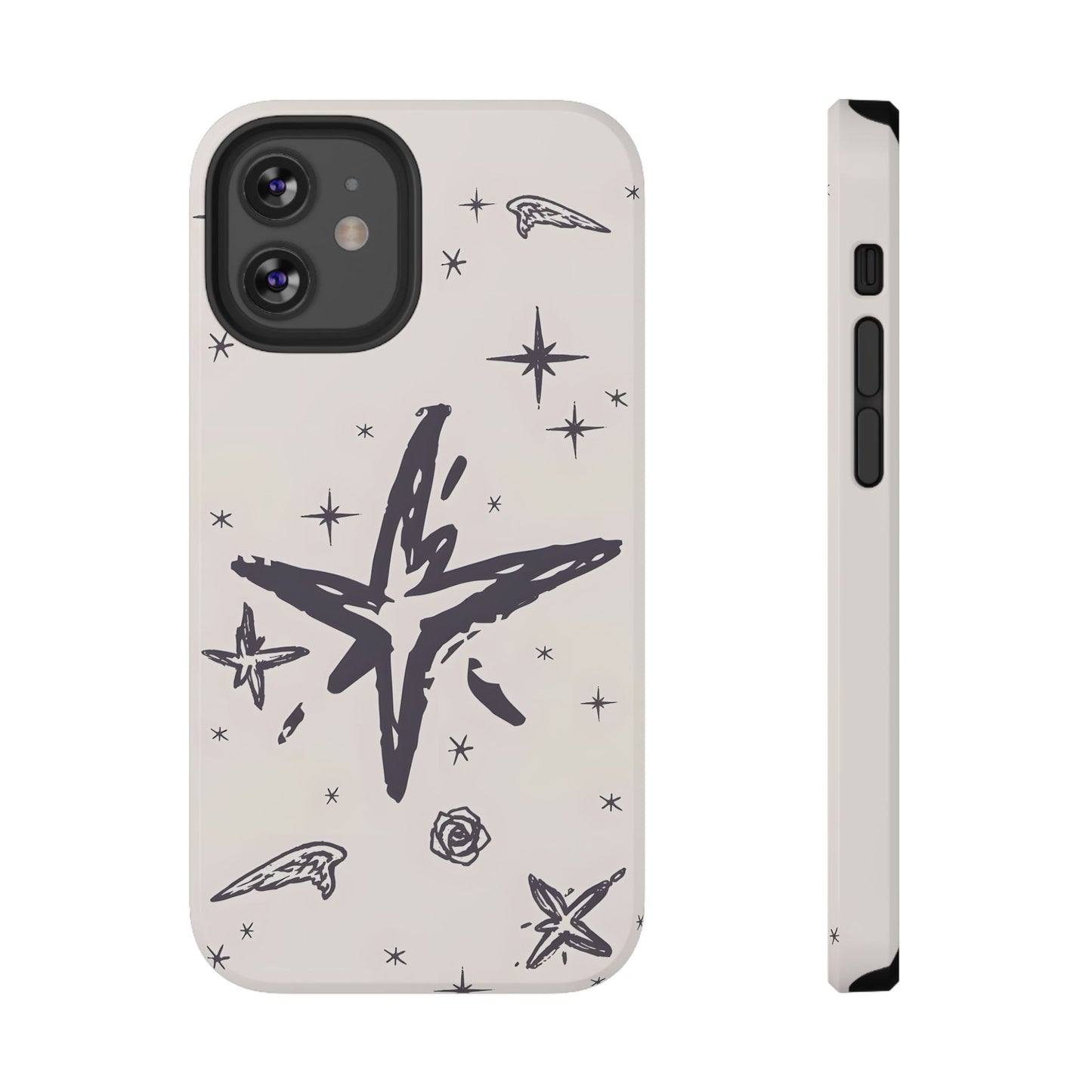 Sketch Star Doodle Phone Case – MagSafe Compatible for iPhone & Samsung Galaxy