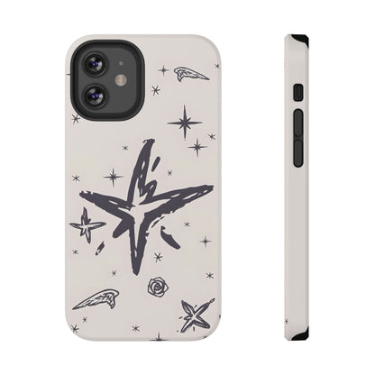 Sketch Star Doodle Phone Case – MagSafe Compatible for iPhone & Samsung Galaxy