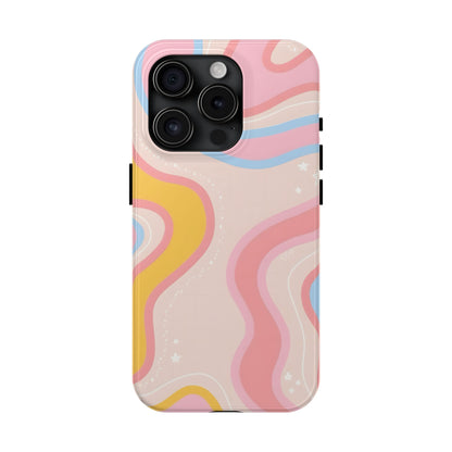 Retro Pastel Swirl iPhone Case – Stylish Design with Enhanced Protection - iPhone 11-16 MagSafe