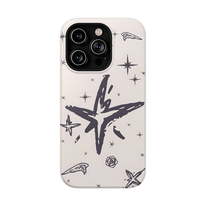 Sketch Star Doodle Phone Case – MagSafe Compatible for iPhone & Samsung Galaxy