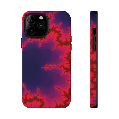 Neon Fractal Lightning Phone Case – MagSafe Compatible for iPhone & Samsung Galaxy