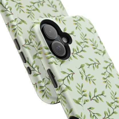 Olive Branch Botanical Phone Case – MagSafe Compatible for iPhone & Samsung Galaxy