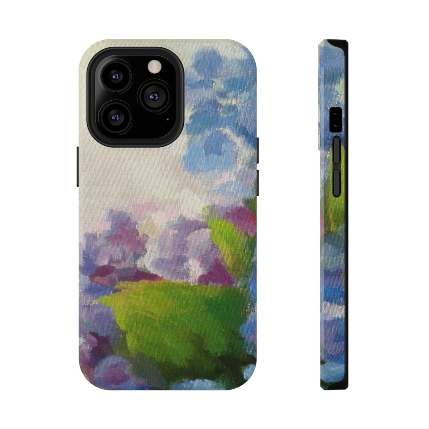 Hydrangea Dream Phone Case – Artistic Floral Design, MagSafe Compatible for iPhone & Samsung Galaxy