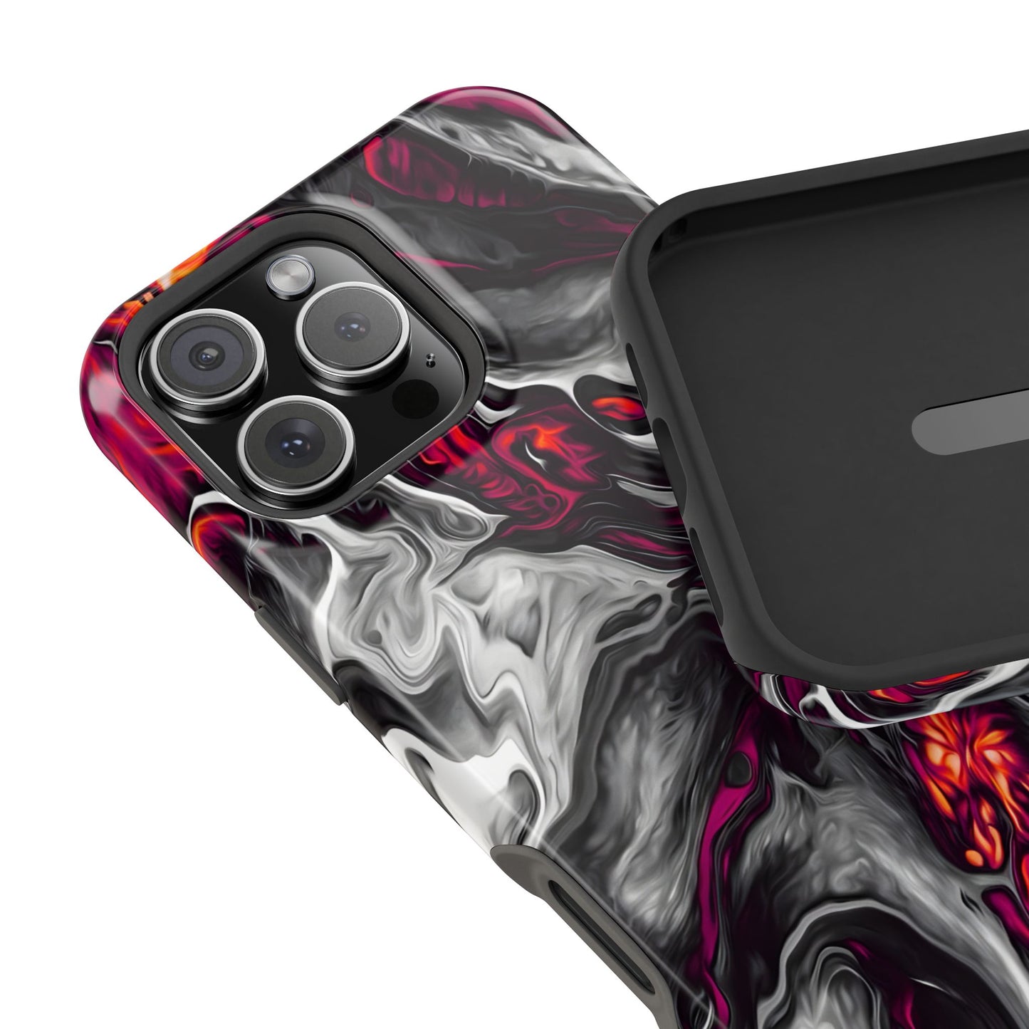 Dark Marble Swirl Phone Case – MagSafe Compatible for iPhone & Samsung Galaxy