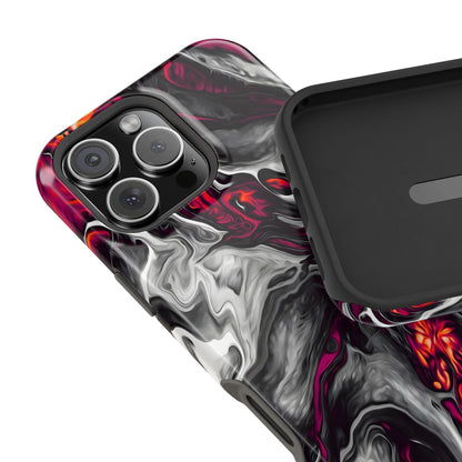 Dark Marble Swirl Phone Case – MagSafe Compatible for iPhone & Samsung Galaxy