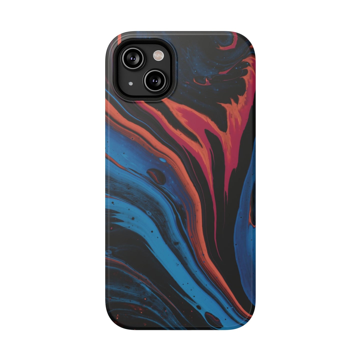 Crimson & Cobalt Fusion Marble Phone Case – MagSafe Compatible for iPhone & Samsung Galaxy