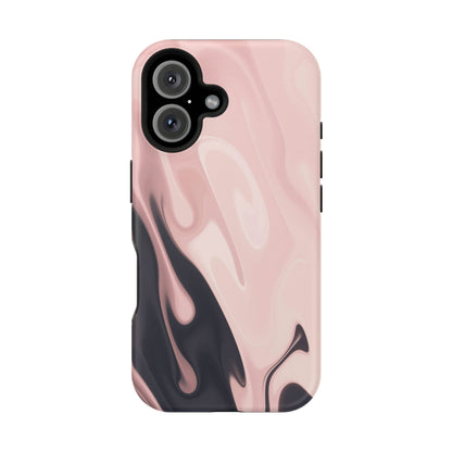 Blush Noir Ink Flow Phone Case – MagSafe Compatible for iPhone & Samsung Galaxy