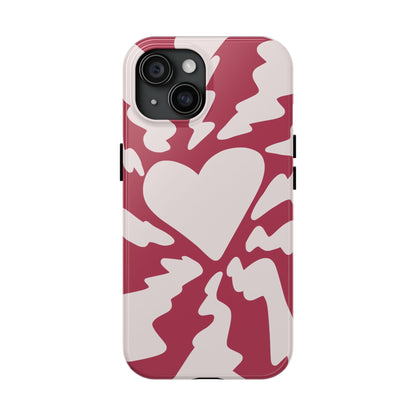 Cute Simplistic Heart Design for iPhone 11-15 All Sizes