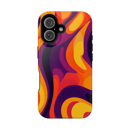 Fiery Abstract Swirls Phone Case – MagSafe Compatible for iPhone & Samsung Galaxy