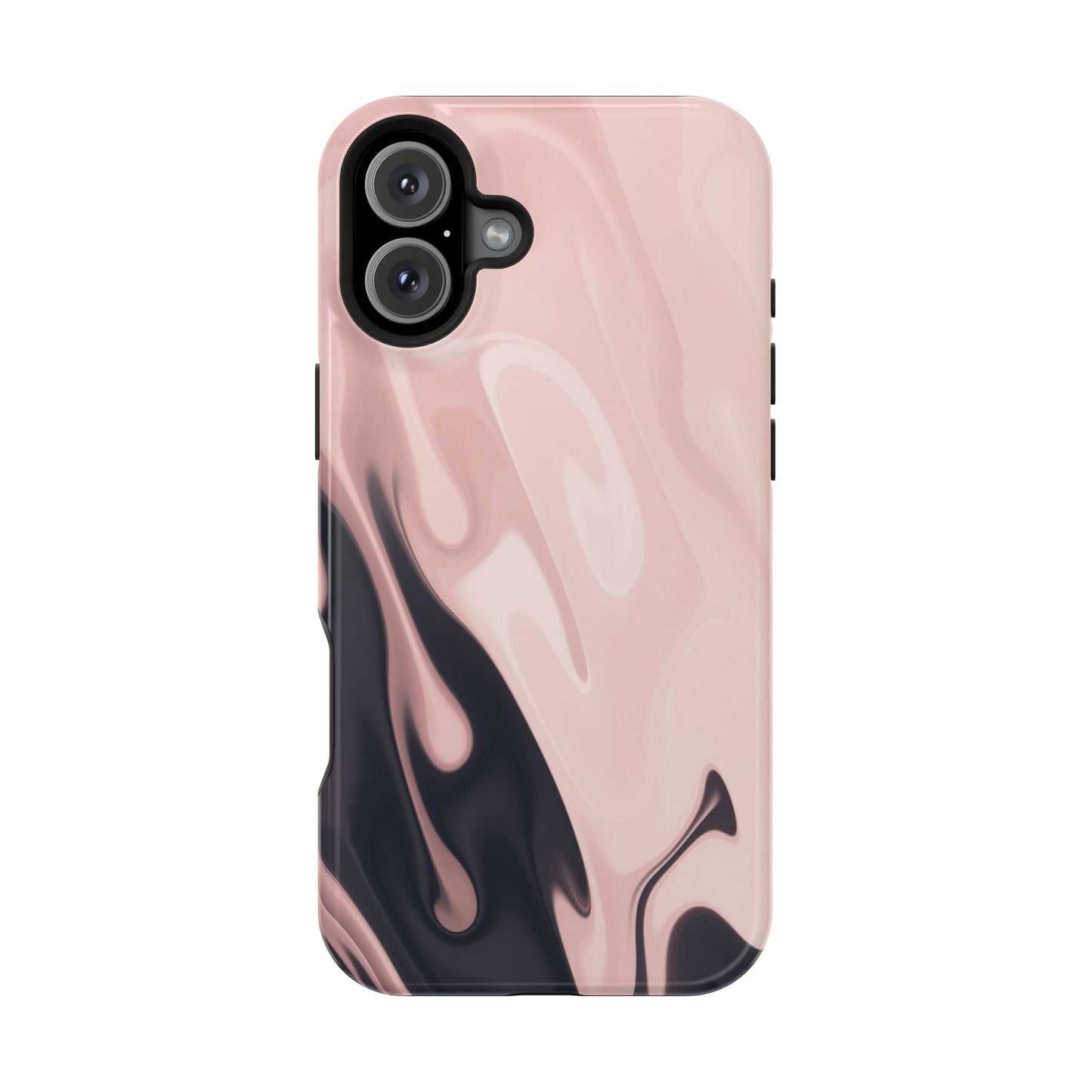 Blush Noir Ink Flow Phone Case – MagSafe Compatible for iPhone & Samsung Galaxy