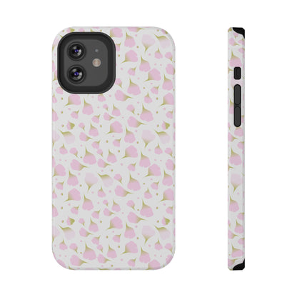 Soft Pink Petal Pattern Phone Case – MagSafe Compatible for iPhone & Samsung Galaxy
