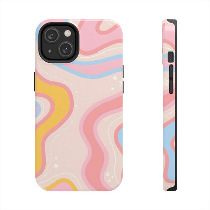 Retro Pastel Swirl iPhone Case – Stylish Design with Enhanced Protection - iPhone 11-16 MagSafe