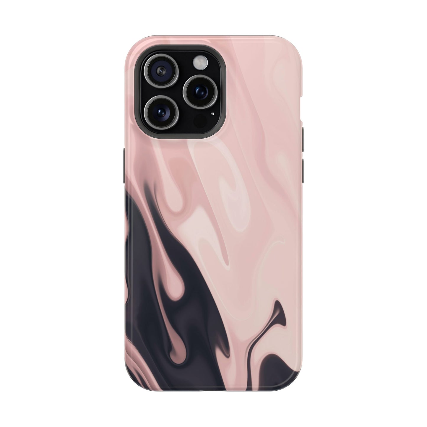 Blush Noir Ink Flow Phone Case – MagSafe Compatible for iPhone & Samsung Galaxy