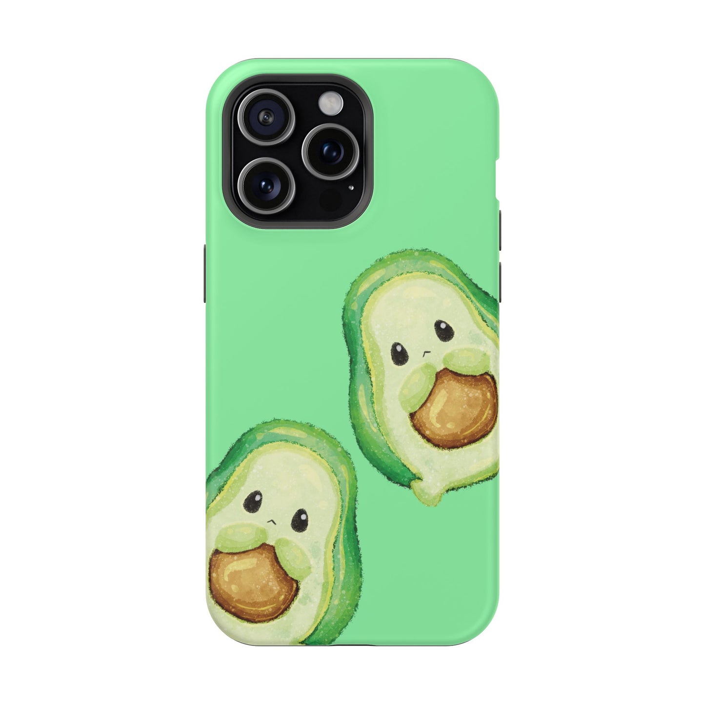 Kawaii Avocado Duo Phone Case – MagSafe Compatible for iPhone & Samsung Galaxy