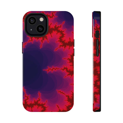 Neon Fractal Lightning Phone Case – MagSafe Compatible for iPhone & Samsung Galaxy