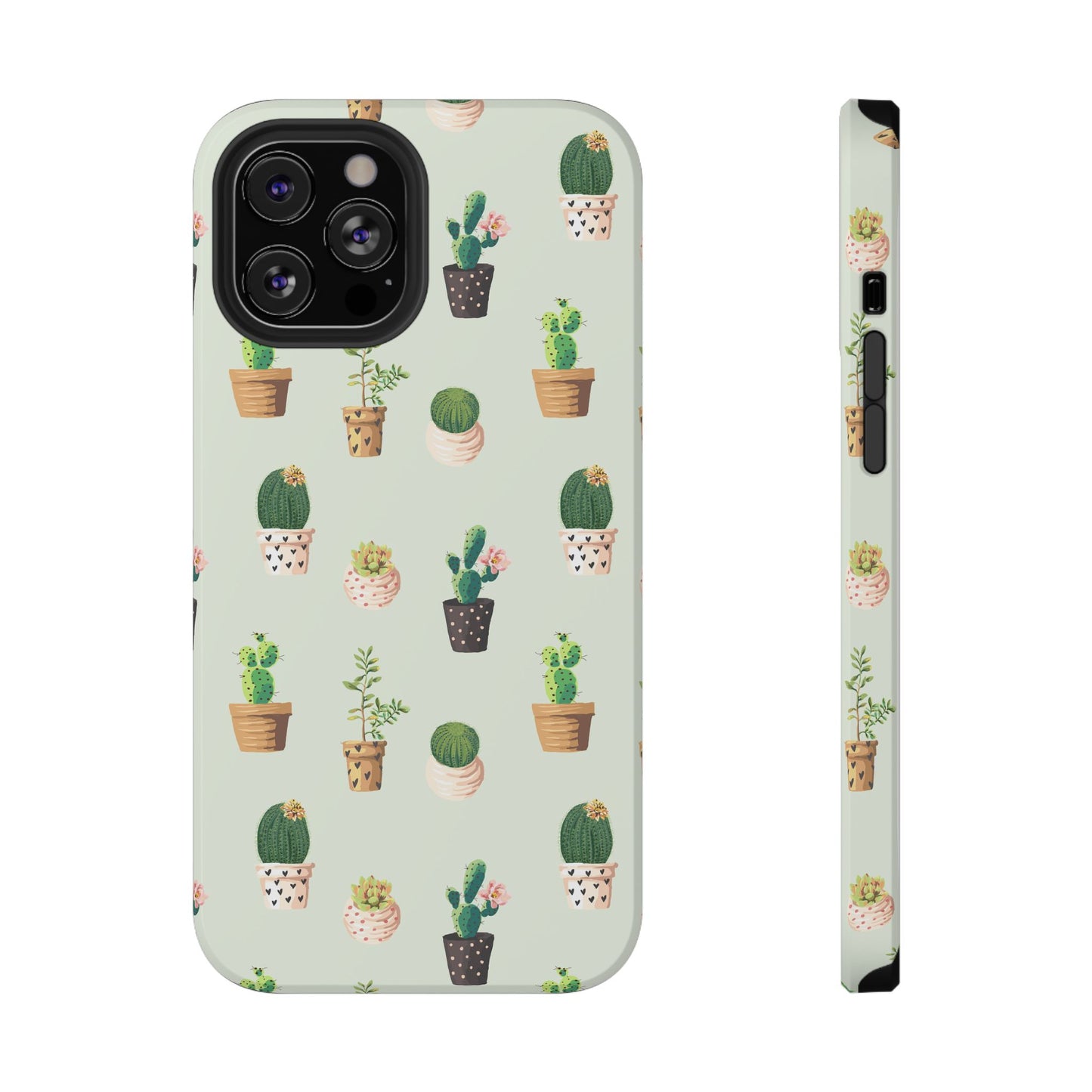 Desert Bloom Cactus Phone Case – Cute Succulent Print, MagSafe Compatible for iPhone & Samsung Galaxy