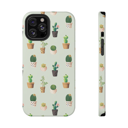 Desert Bloom Cactus Phone Case – Cute Succulent Print, MagSafe Compatible for iPhone & Samsung Galaxy
