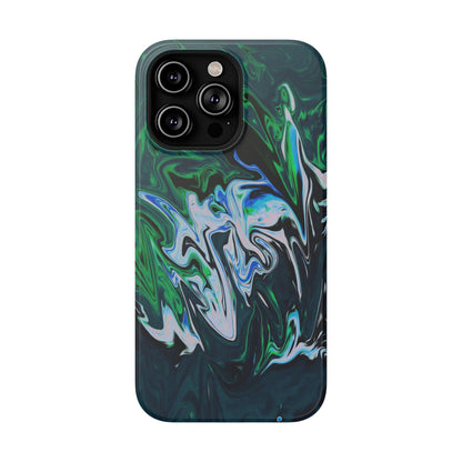 Prismatic Holographic Swirl Phone Case – MagSafe Compatible for iPhone & Samsung Galaxy