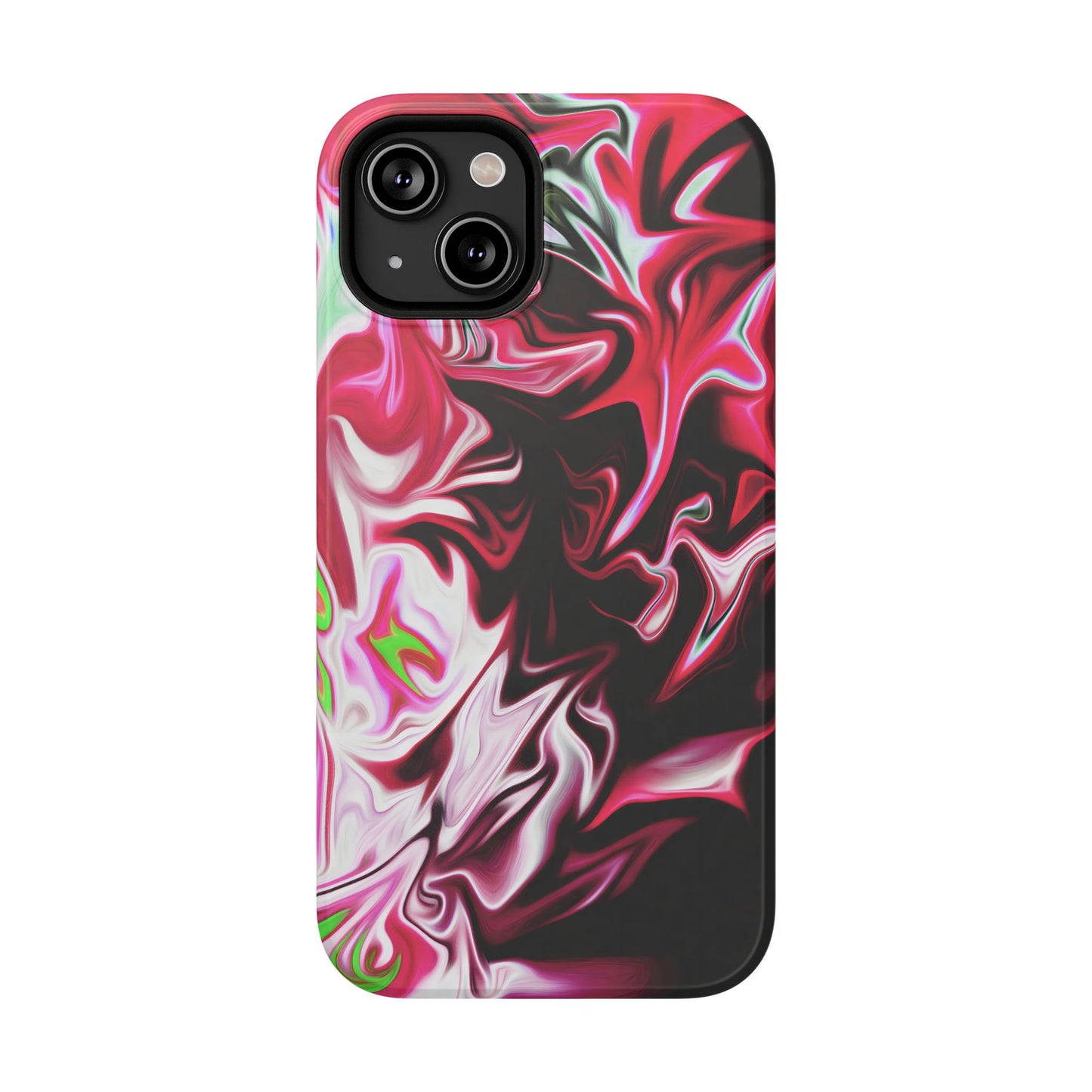 Red & Black Abstract Marble Phone Case – MagSafe Compatible for iPhone & Samsung Galaxy