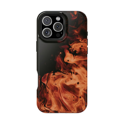 Molten Lava Abstract Art Phone Case – MagSafe Compatible for iPhone & Samsung Galaxy