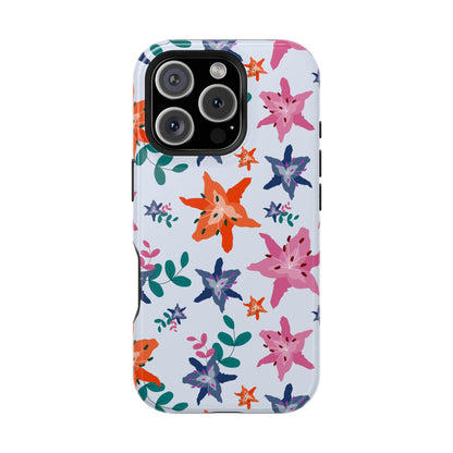 Watercolor Lily Garden Phone Case – MagSafe Compatible for iPhone & Samsung Galaxy