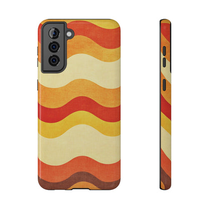 Retro Sunset Waves Phone Case – MagSafe Compatible for iPhone & Samsung Galaxy