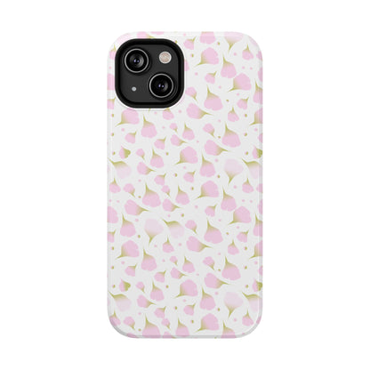 Soft Pink Petal Pattern Phone Case – MagSafe Compatible for iPhone & Samsung Galaxy