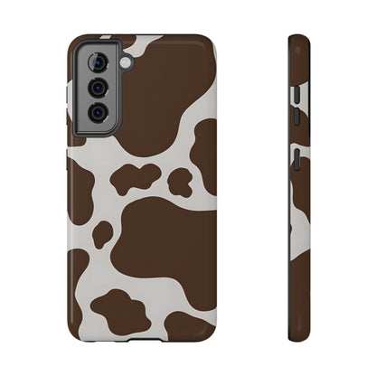 Brown Cow Print Phone Case – MagSafe Compatible for iPhone & Samsung Galaxy