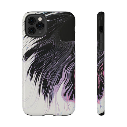 Waves of Ink Abstract Brush Phone Case – MagSafe Compatible for iPhone & Samsung Galaxy