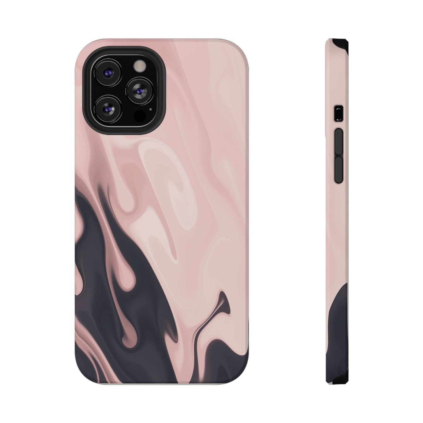 Blush Noir Ink Flow Phone Case – MagSafe Compatible for iPhone & Samsung Galaxy