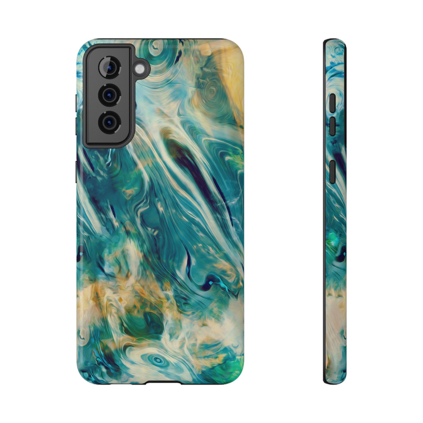 Oceanic Flow Abstract Phone Case – MagSafe Compatible for iPhone & Samsung Galaxy