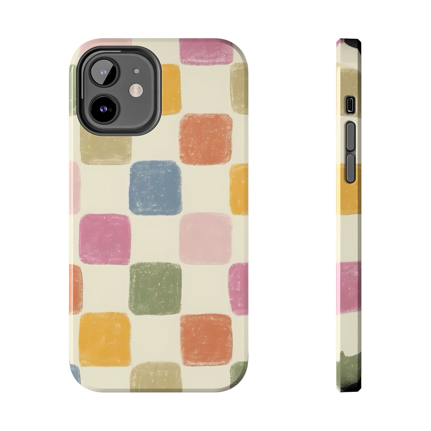 Pastel Checkered Tough Phone Case - iPhone 15-11 All Sizes