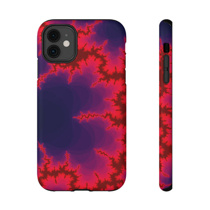 Neon Fractal Lightning Phone Case – MagSafe Compatible for iPhone & Samsung Galaxy