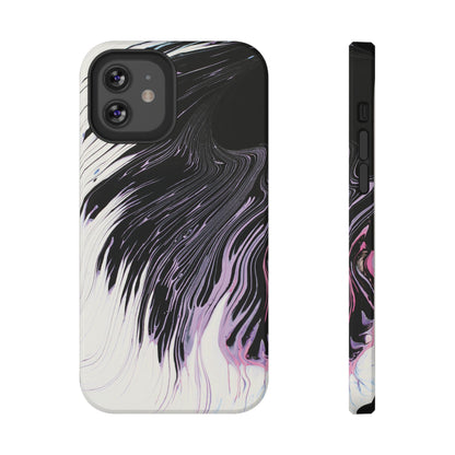 Waves of Ink Abstract Brush Phone Case – MagSafe Compatible for iPhone & Samsung Galaxy