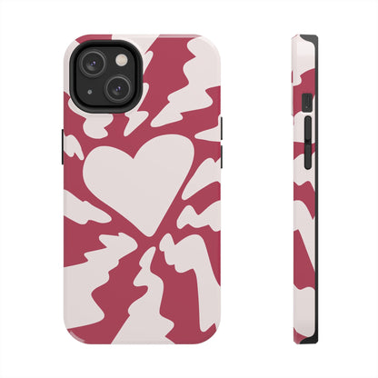 Cute Simplistic Heart Design for iPhone 11-15 All Sizes