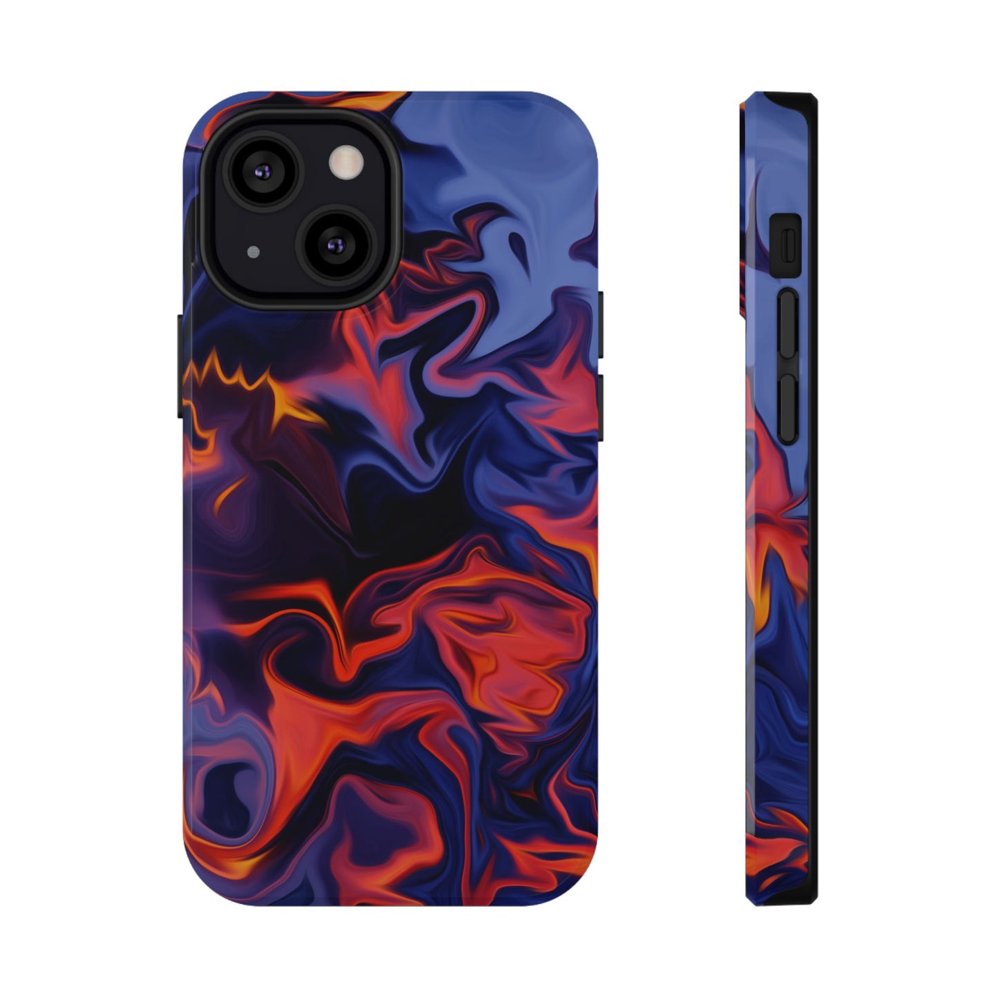 Fiery Swirl Abstract Phone Case – MagSafe Compatible for iPhone & Samsung Galaxy