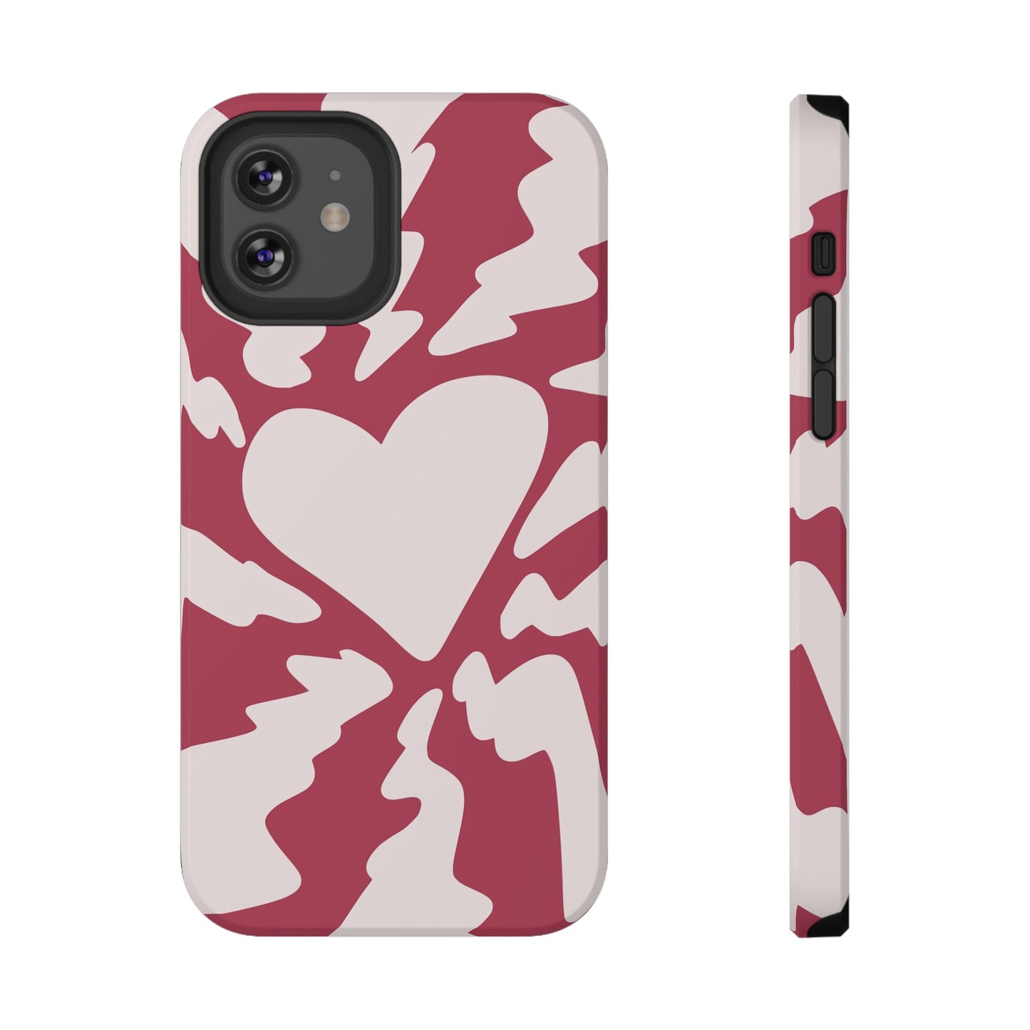Bold Heartburst Abstract Phone Case – MagSafe Compatible for iPhone & Samsung Galaxy
