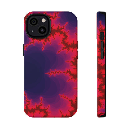 Neon Fractal Lightning Phone Case – MagSafe Compatible for iPhone & Samsung Galaxy