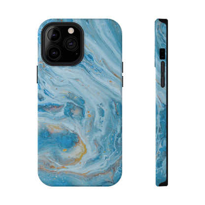 Ocean Swirl Blue Marble Phone Case – MagSafe Compatible for iPhone & Samsung Galaxy