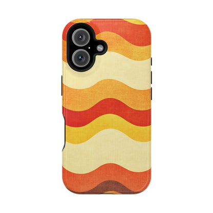Retro Sunset Waves Phone Case – MagSafe Compatible for iPhone & Samsung Galaxy