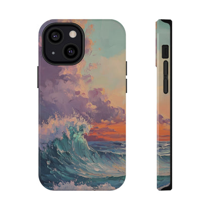 Ocean Sunset Waves Phone Case – MagSafe Compatible for iPhone & Samsung Galaxy