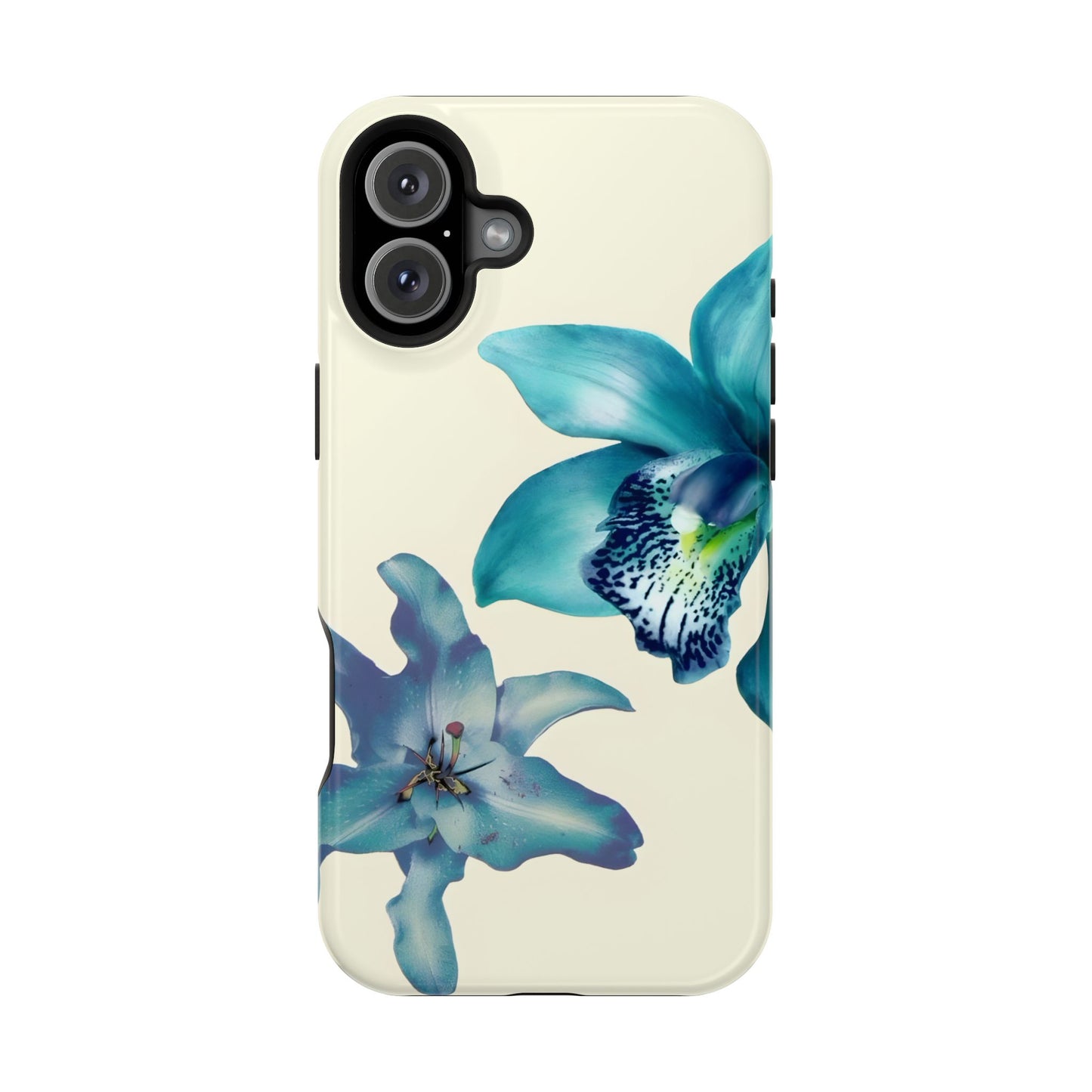 Blue Orchid Floral Phone Case – MagSafe Compatible for iPhone & Samsung Galaxy