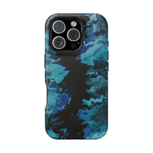Deep Ocean Swirl Phone Case – MagSafe Compatible for iPhone & Samsung Galaxy