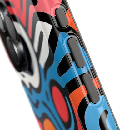 Bold Abstract Doodle Phone Case – MagSafe Compatible for iPhone & Samsung Galaxy
