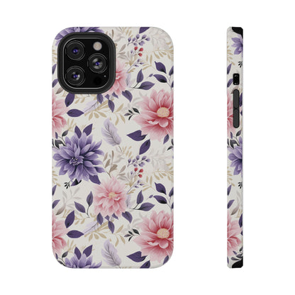 Elegant Vintage Floral Phone Case – MagSafe Compatible for iPhone & Samsung Galaxy