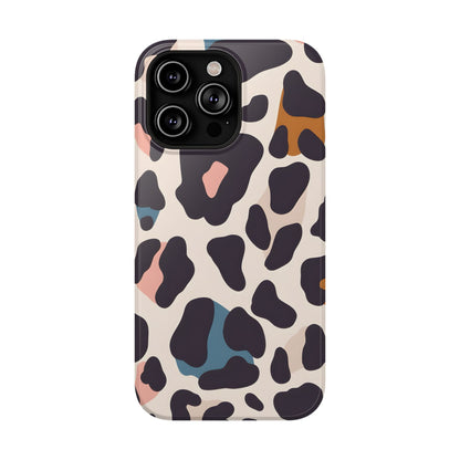 Modern Pastel Leopard Print Phone Case – MagSafe Compatible for iPhone & Samsung Galaxy